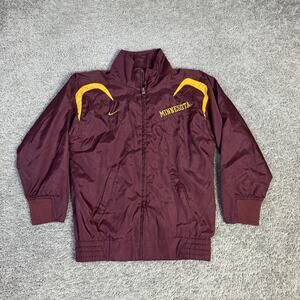 Minnesota Golden Gophers Jacket Boys S Red Football Nike Team Windbreaker Shell